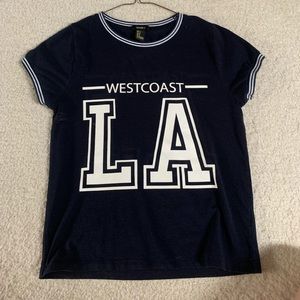 Small blue LA COAST crop top